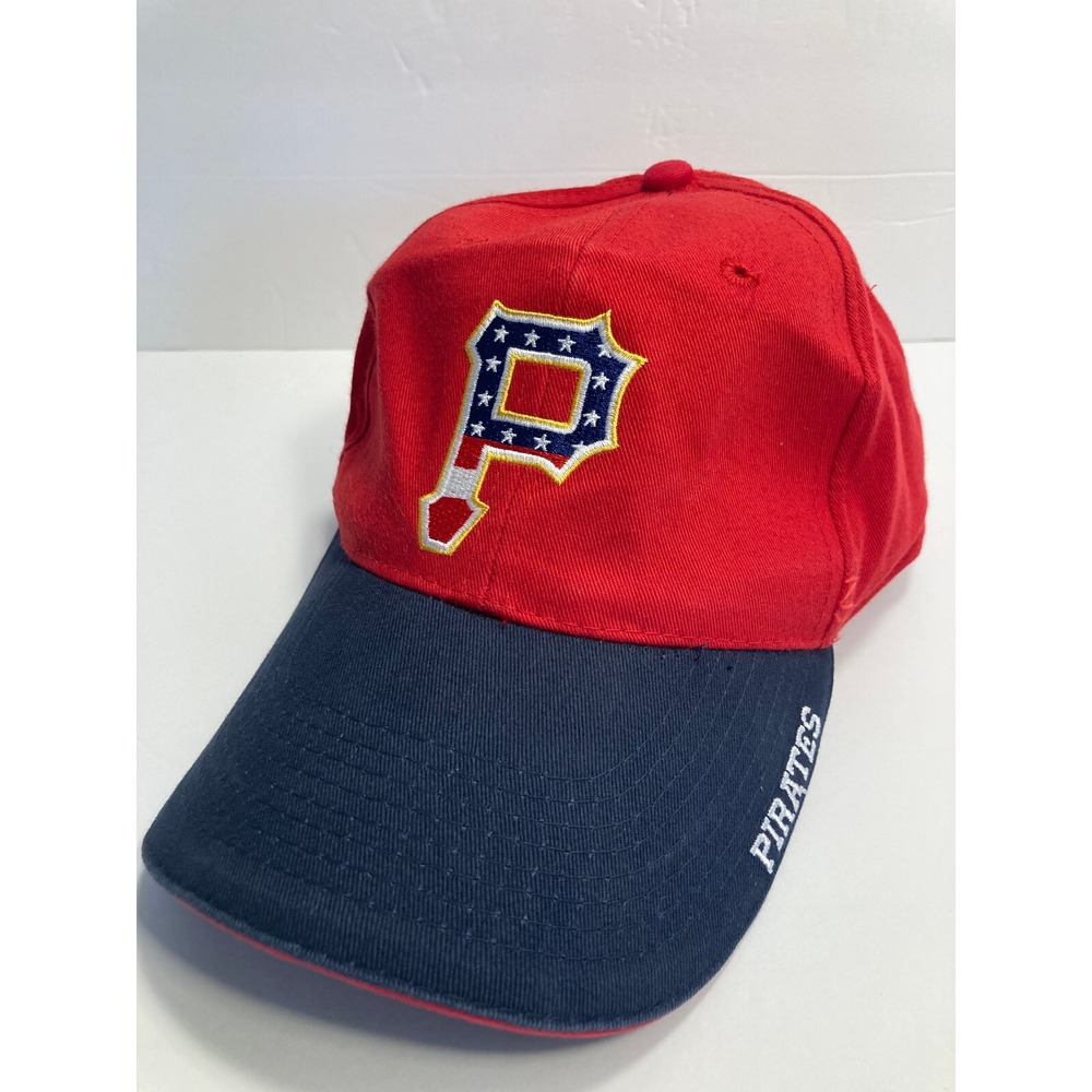 Pittsburgh Pirates Cap Hat Red Blue Patriotic Adjustable Allegheny Health System